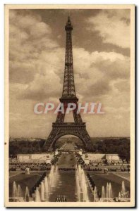 Old Postcard Paris Eiffel Tower View of the Trocadero Rhinoceros