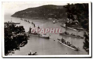 Old Postcard The Wing Villefranche Bay Ships