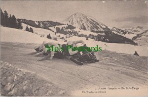 Sports Postcard - Bobsleigh Bobsled Leysin Vaud Switzerland Swiss RS36636