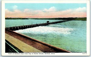 M-2185 View of Keokuk Dam from Top of Power House Keokuk Iowa