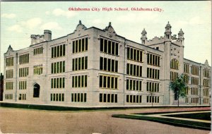 OK, Oklahoma   OKLAHOMA CITY HIGH SCHOOL  ca1910's Education Postcard