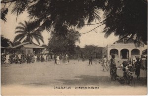 PC BRAZZAVILLE MARCHE INDIGENE FRENCH CONGO (a28459)