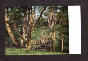 ME Rustic Bridge Underwood Springs Falmouth Maine UDB Postcard