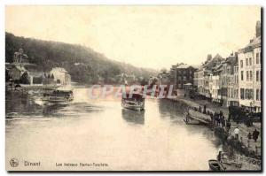Old Postcard Dinant Namur Tourist Boats