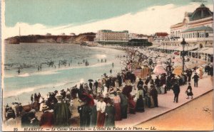 France Biarritz La Casino Municipal Vintage Postcard 09.11