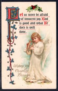 Christmas Blessings,Angel Playing Harp