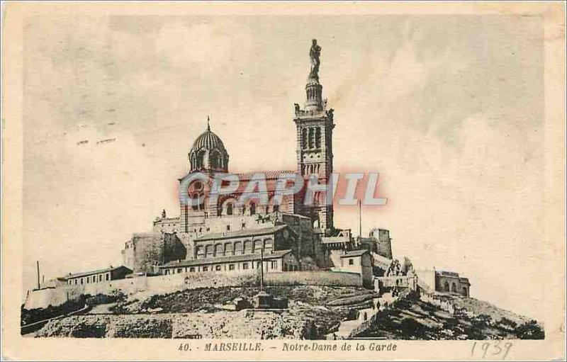 Postcard Old Marseille our lady of the guard