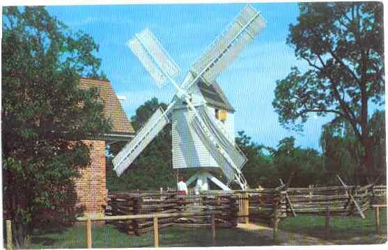 Robertson's Windmill, Williamsburg, Virginia, VA, 1971 Chrome