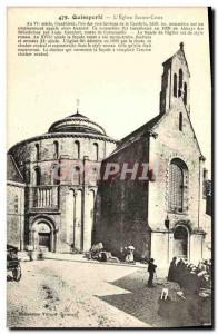 Postcard Old Quimperle Church St. Cross Walk