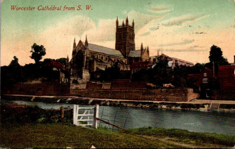 England Worcester Cathedral From Southwest 1912