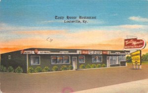 Louisville Kentucky Tasty House Restaurant Coke Sign Vintage Postcard AA108688