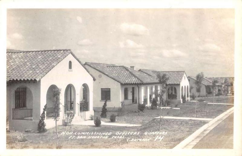 Houston Texas Fort Sam Quarters Real Photo Antique Postcard K76815