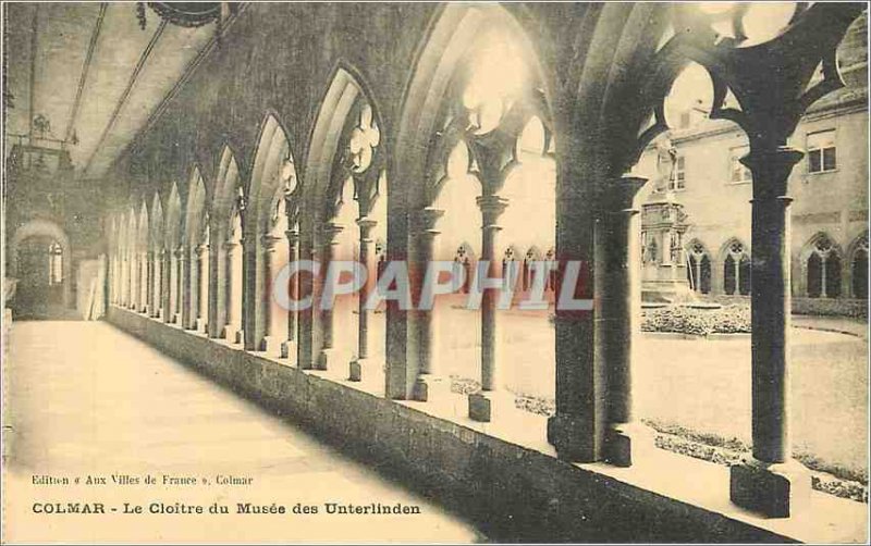 Old Postcard The cloister of Colmar Museum of Unterlinden