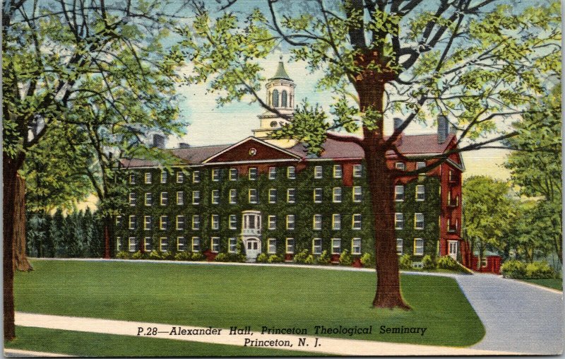 Vtg 1950s Alexander Hall Princeton Theological Seminary Princeton NJ Postcard