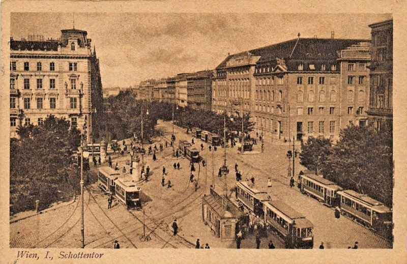 WIEN VIENNA AUSTRIA~SCHOTTENTOR UNDERGROUND STATION~1919 PHOTO POSTCARD