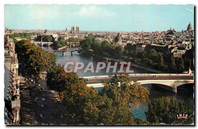 Old Postcard Paris Seven Bridges