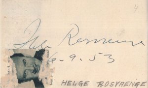 Helge Rosvaenge Danish Opera Tenor Dagmar Herrmann Slovakia Autograph