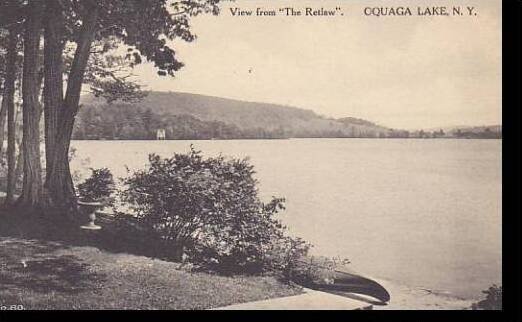 New York Oquaga Lake View From The Retlaw Albertype