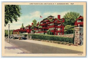 c1930's Lake Placid Club Lake Placid New York Adirondacks Mts. Cars Postcard