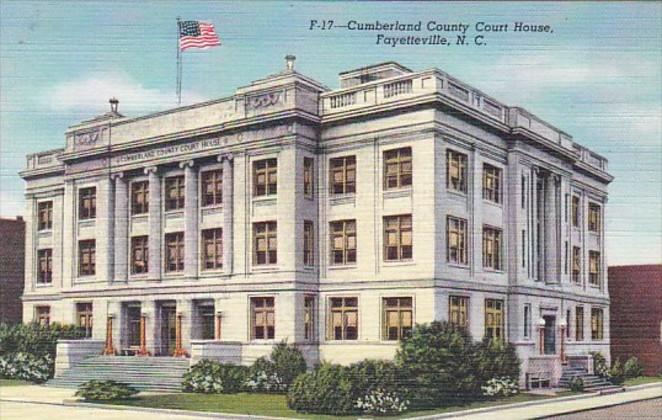 North Carolina Fayetteville Cumberland County Court House Curteich