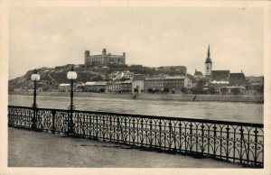 Slovakia Bratislava Duna-part Nábrežie Dunaja RPPC 06.42