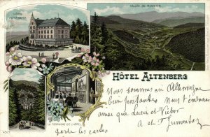 PC GERMANY, HOTEL ALTENBERG, Vintage LITHO Postcard (b31968)