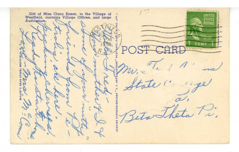 NY - Westfield. Village (Eason) Hall