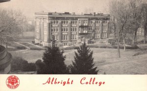 1958 Albright College Administration Building From Teel Hall Landmark Postcard