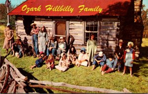 Missouri Humour Ozark Hillbilly Family In Front Of Cabin