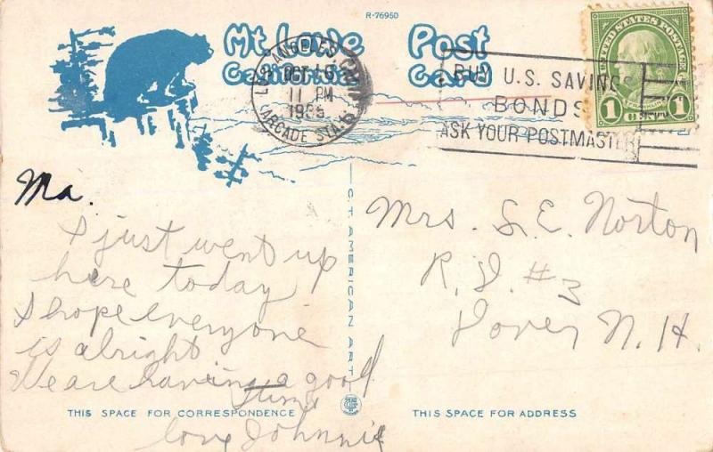 Mt Lowe California Horse Riding On Summit Antique Postcard K93095