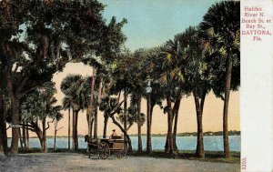 Halifax River, N. Beach St. at Bay Street, Daytona, Florida, Very Early Postcard