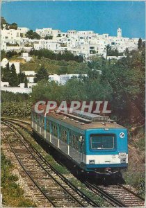 Postcard Modern Tunisia on Electric Train Goulette Tunis Marsa