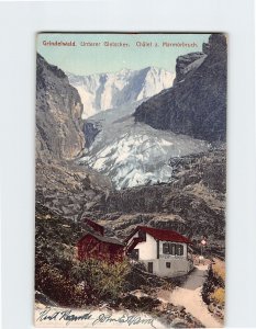 Postcard Unterer Gletscher. Chalet z. Marmorbruch Grindelwald Switzerland