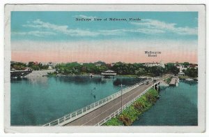 Melbourne, Florida, Vintage Postcard Birds-eye View, 1931