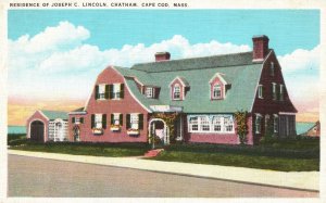 Postcard House Residence of Joseph C. Lincoln Chatham. Cape Cod Massachusetts