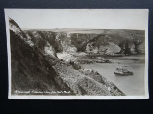 Cornwall FISHERMAN'S COVE from HELL'S MOUTH - Old RP Postcard by Frank Grattan