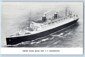 US Navy Ship Postcard United States Naval Ship SS Washington c1930's Vintage