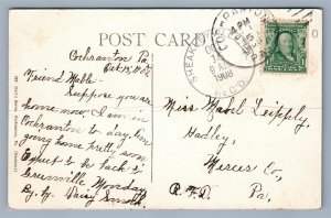 COCHRANTON PA ADAMS STREET ANTIQUE POSTCARD 