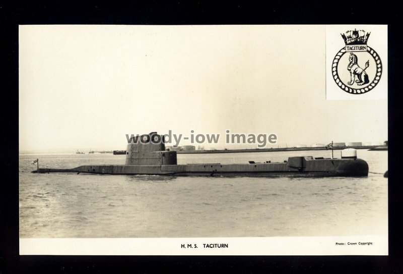 na7257 - Royal Navy Submarine - HMS Taciturn - postcard