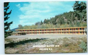 *1960s Ponderosa Motor Inn Golden BC British Columbia Canada Postcard A16