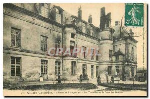 Old Postcard Villers Cotterets Chateau Francois I's turrets or courtyard women