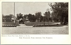 Vtg Fort Hamilton Park Fronting the Narrows Brooklyn New York NY Postcard