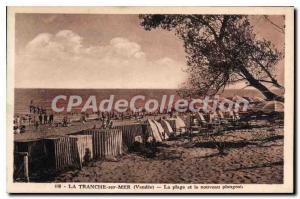 Postcard Old La Tranche sur Mer (Vendee) The Beach and the new plongeoi