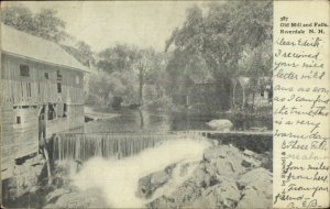 Riverdale NH Old Mill & Water Falls c1905 UDB Postcard