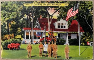 Vintage Postcard 1930-1945 The U.S.O. Building, Gulfport, Mississippi (MS)