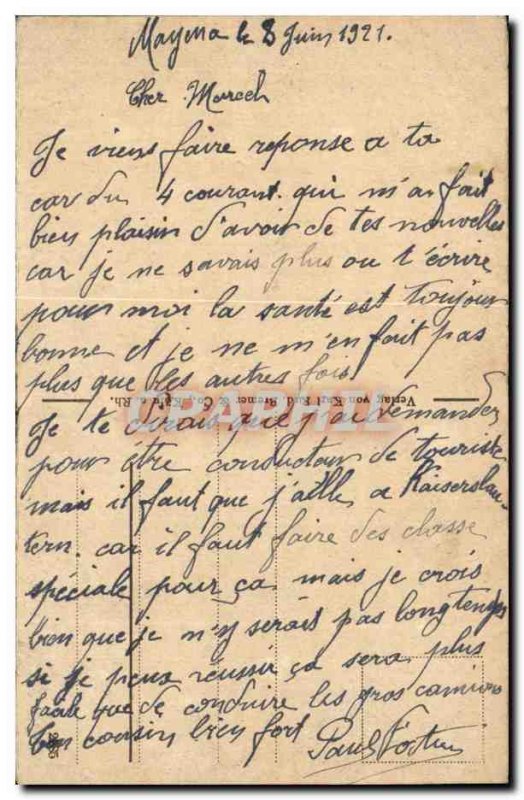 Old Postcard Schloss Mainz