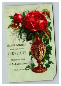 Vintage 1880's Victorian Trade Card Martin Lammert Furniture St. Louis Missouri