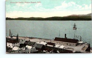 PRINCE RUPERT, British Columbia Canada ~ VIEW from the DOCKS 1910  Postcard