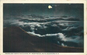 United States Mount Washington White Mountains moonlight above the clouds
