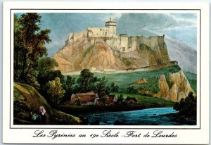M-53525 The Pyrenees in the 19th Century The Fort of Lourdes Lourdes France